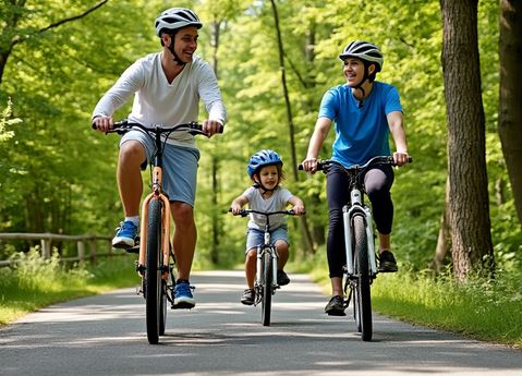 Family biking